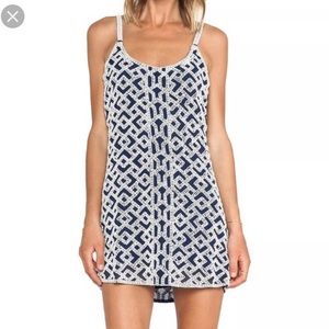 Parker Navy Hayden beaded dress
